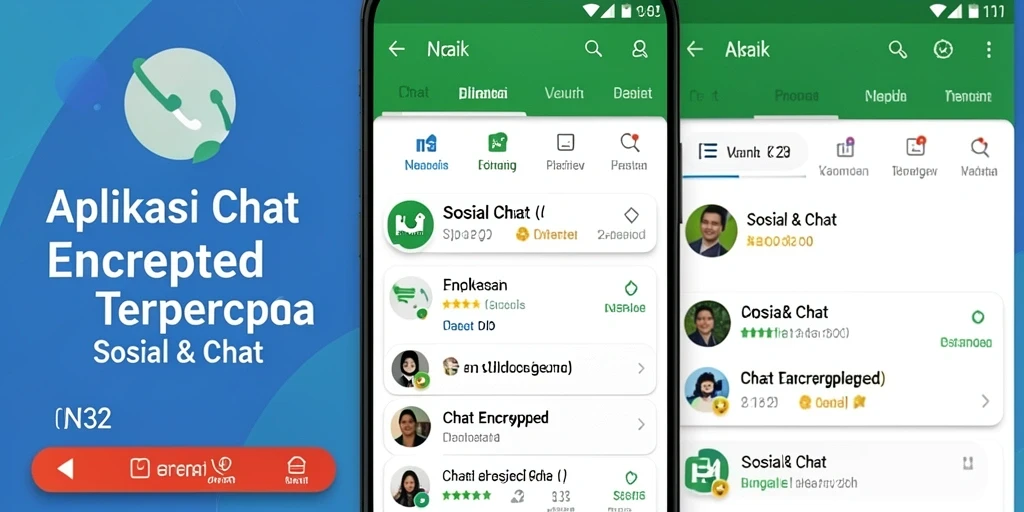 Antarmuka aplikasi N32 yang modern dan aman untuk chatting.