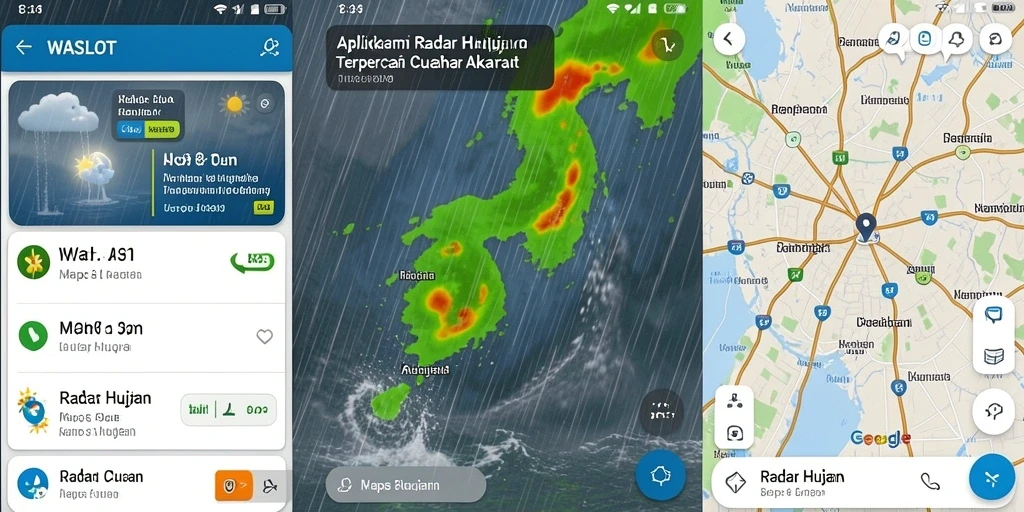 Tampilan antarmuka WASLOT yang menampilkan informasi Radar Hujan secara real-time.