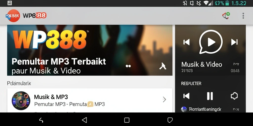 Tampilan antarmuka WP888 yang menarik dan mudah digunakan.